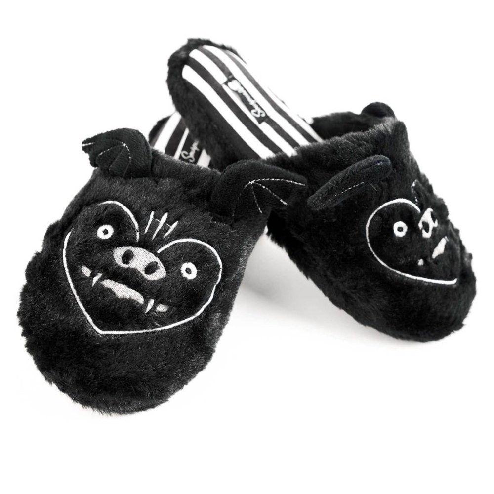 SOURPUSS FURRY BAT SLIPPERS